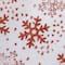 20" White & Red Glitter Snowflake Mini Tree Skirt